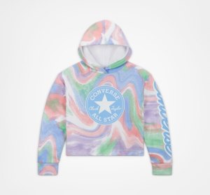 Royal Kids' Converse Dye Printed Chuck Taylor Patch Hoodie | IWL-524709