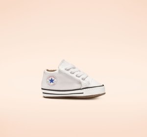 White / Beige White / White Kids' Converse Chuck Taylor All Star Cribster Easy-On Canvas Shoes | XUJ-106893