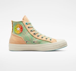 White Black / Beige White Women's Converse Chuck 70 Mi Gente Mi Alegria High Tops | JBQ-283716