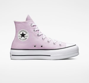 White / Black Women's Converse Chuck Taylor All Star Lift Canvas Shoes | EBT-250489