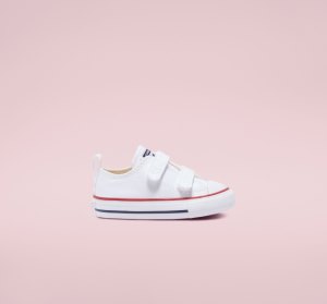 White / Dark Red / Navy Kids' Converse Chuck Taylor All Star Easy-On Canvas Shoes | PMH-270184