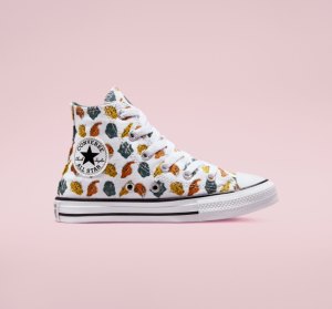 White / Deep Green / Black Kids' Converse Chuck Taylor All Star Dino Daze Canvas Shoes | IXC-580614