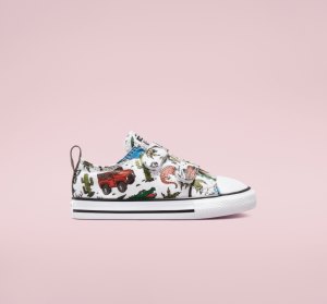 White / Green Kids' Converse Chuck Taylor All Star Easy-On Desert Explorer Canvas Shoes | MND-953268