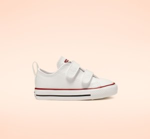 White Kids' Converse Chuck Taylor All Star Easy-On Leather Canvas Shoes | DOY-126340