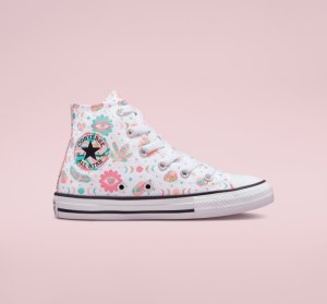 White / Pink / Coral Kids' Converse Chuck Taylor All Star Mystic Gems Canvas Shoes | GEC-358240