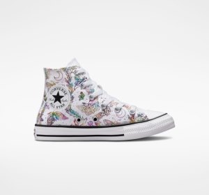 White / Pink / Purple / Blue Kids' Converse Chuck Taylor All Star Butterfly Shine Canvas Shoes | VFW-913874