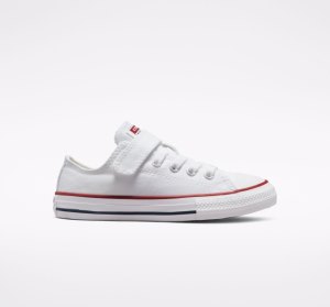 White / White / Beige Kids' Converse Chuck Taylor All Star Easy-On Canvas Shoes | AHV-614583